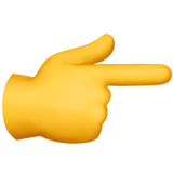 Mano señalando a la derecha